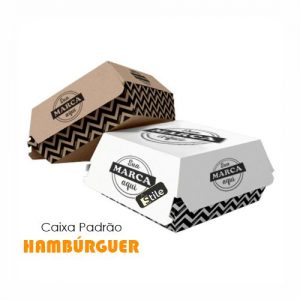 Caixa Padrão Para Hambúrguer Personalizada
